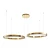 Lampa wisząca CIRCLE 80+80 LED złoty połysk na 1 podsufitce - DN924-80+80 gold - Step Into Design